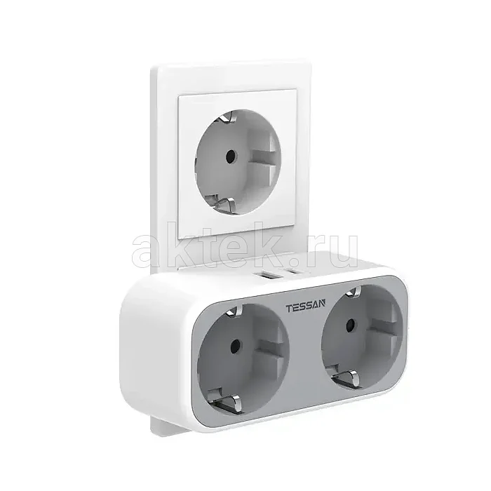 Сетевой фильтр Tessan TS-WS02DE00 Grey 2
