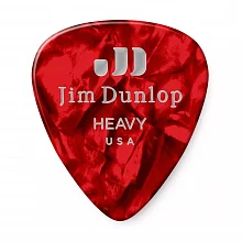 Dunlop 483P09HV Celluloid Red Pearloid Heavy медиаторы, целлулоид, 12 шт