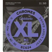 D'Addario ECG24 комплект струн, калибр 11-50, плоская обмотка, Light