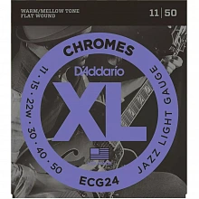 D'Addario ECG24 комплект струн, калибр 11-50, плоская обмотка, Light