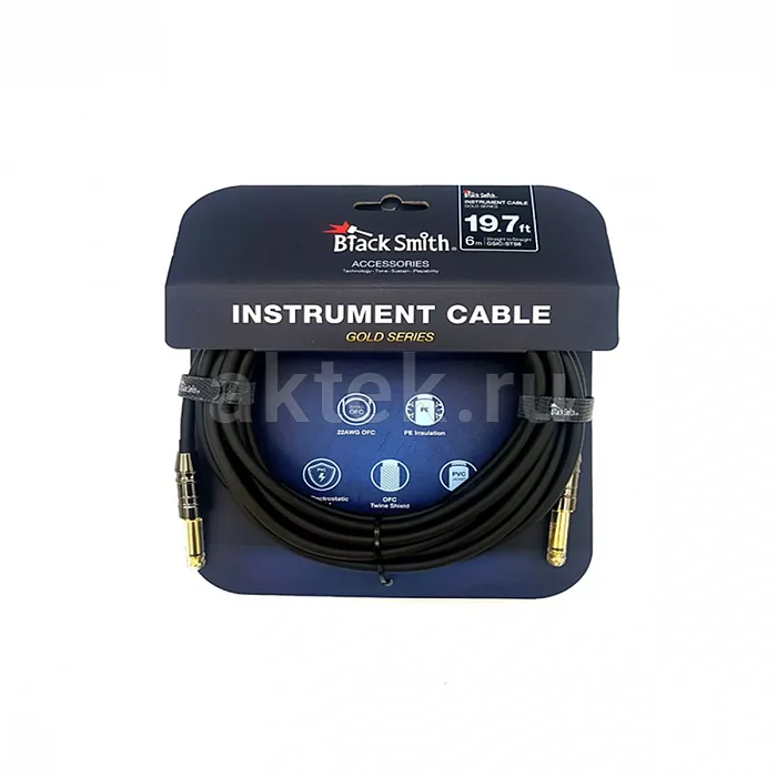 BlackSmith Instrument Cable Gold Series 19.7ft инструментальный кабель, 6 м