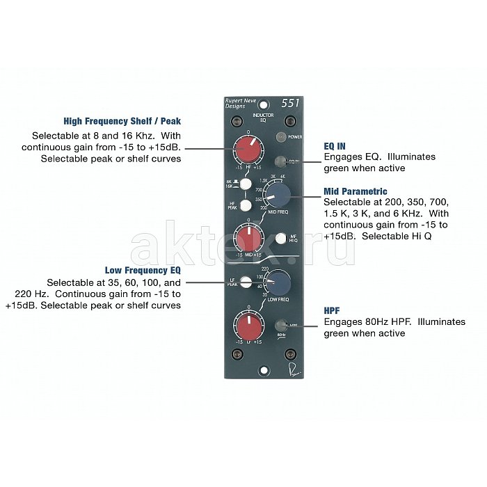 Эквалайзер Rupert Neve Designs 551 Inductor EQ