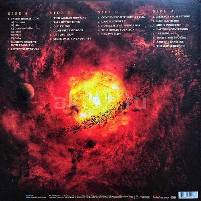 Виниловая пластинка AYREON - TRANSITUS 180 GRAM RED TRANSPARENT VINYL 12" 2