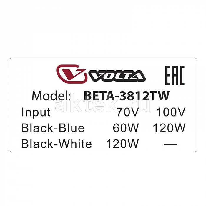 VOLTA BETA-3812T трансляционная акустическая система, 120 Вт/100 В, IP56 5
