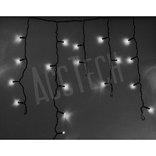 Светодиодная бахрома NEON-NIGHT Айсикл на черном проводе, 4,8 х 0,6 м, белые диоды