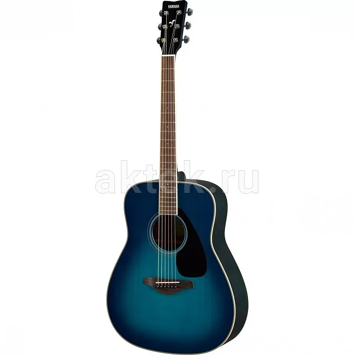 Yamaha FG820 SB акустическая гитара, синий, корпус из красного дерева