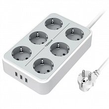 Сетевой фильтр Tessan TS-303 Grey
