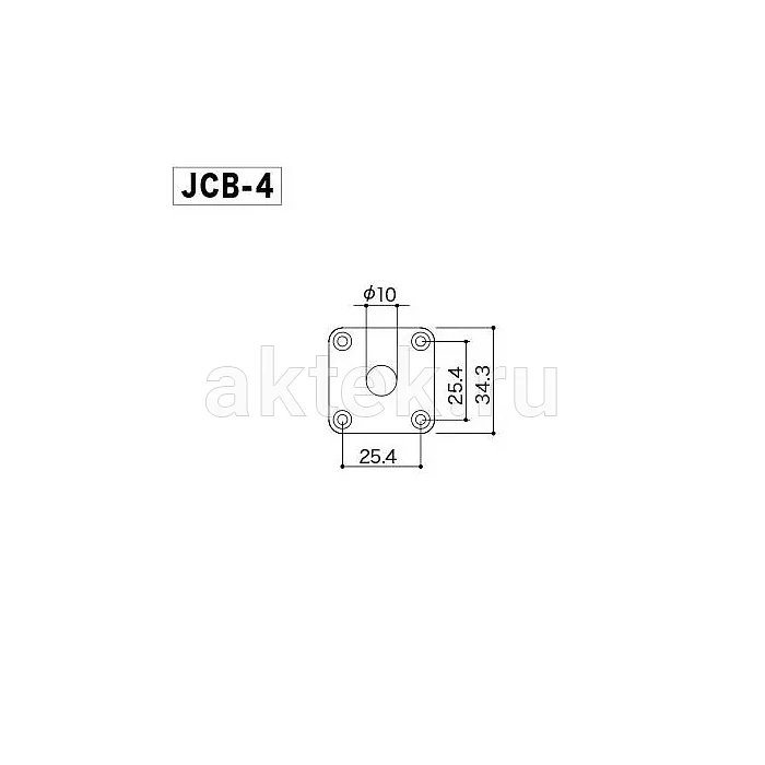 Gotoh JCB-4-B площадка гитарного разъёма, 4 винта, чёрная 2