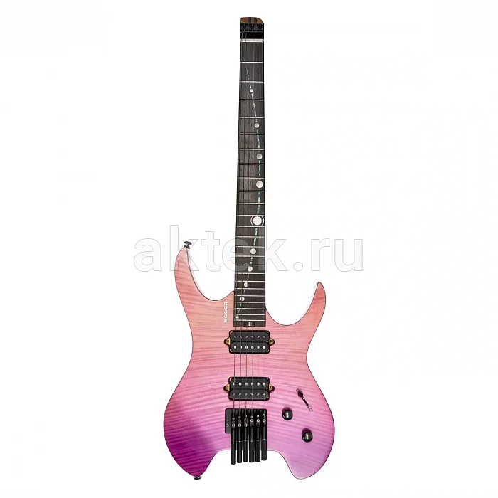 Mooer MHL100 Purple Burst безголовая электрогитара, 24 лада, отсечка катушек