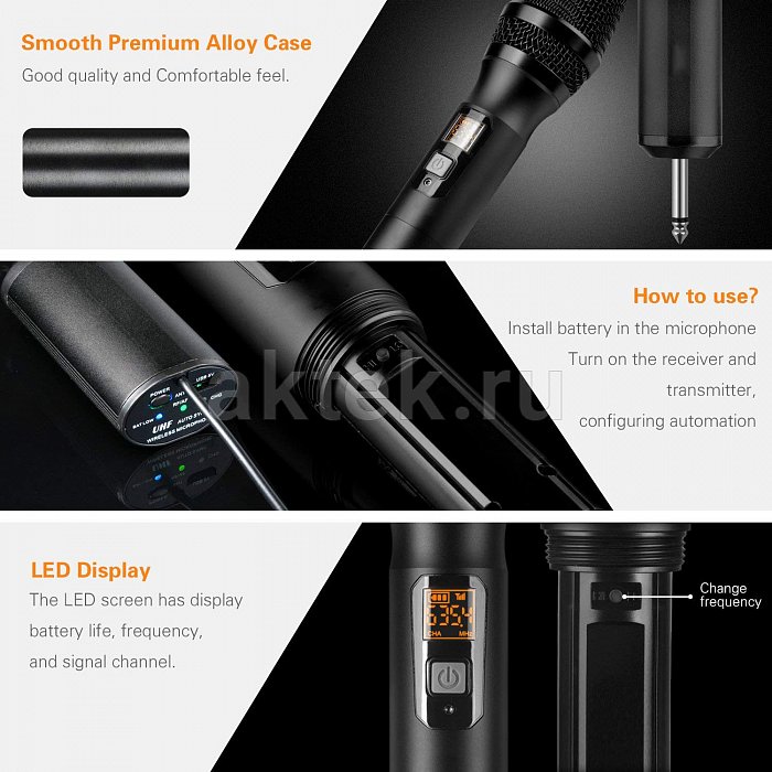 Беспроводные микрофоны для караоке SkyDisco MIC-WL20 v2.0 4
