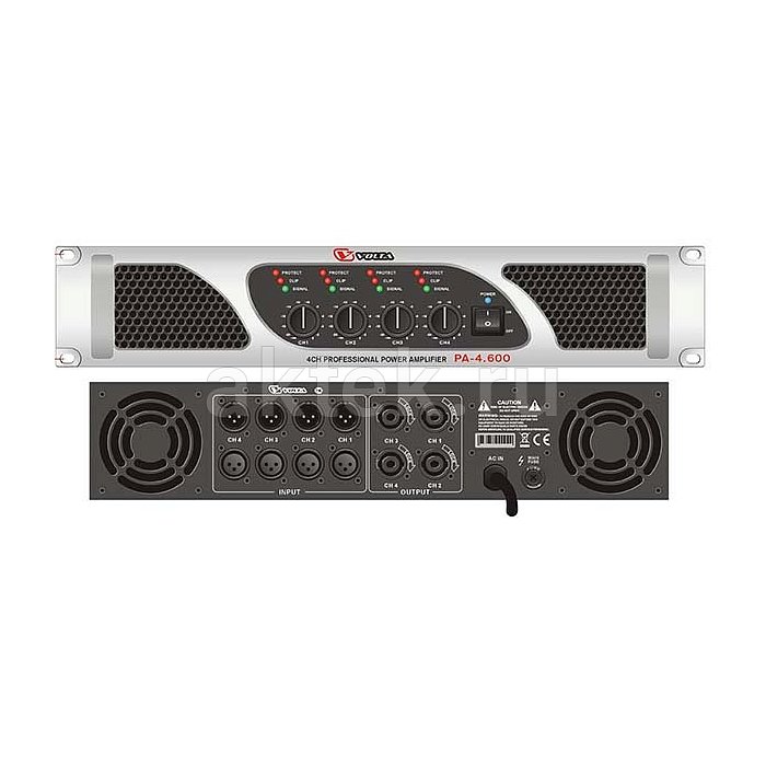 VOLTA PA-4.600 концертный усилитель мощности, 4×400 Вт, 4 канала