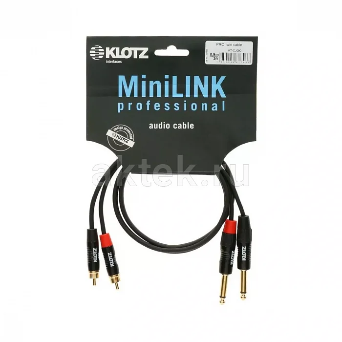 Klotz KT-CJ600 кабель Jack 6,3–RCA, 6 м