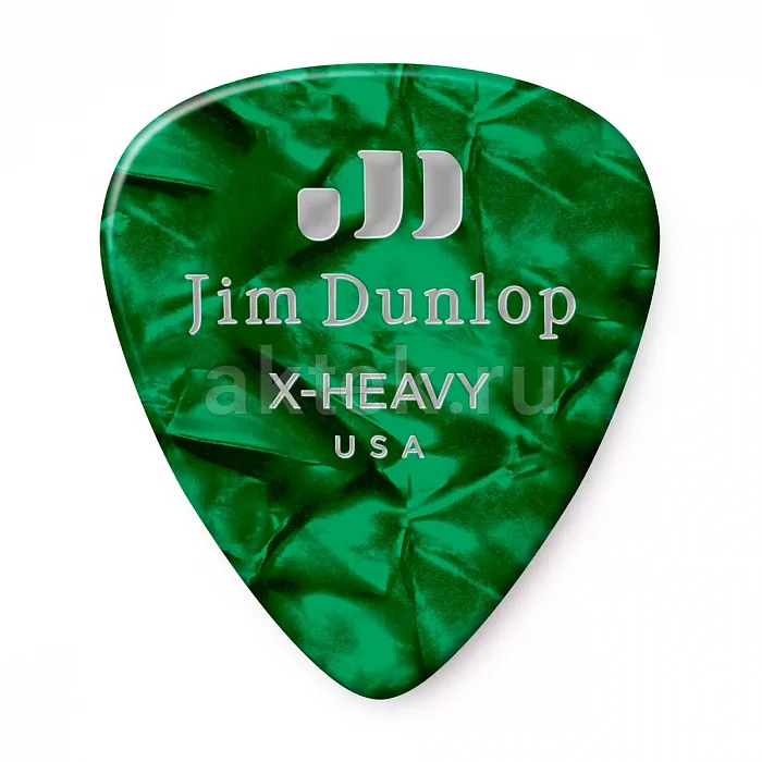 Dunlop 483P12XH Celluloid Green Pearloid Extra медиаторы, целлулоид, extra heavy