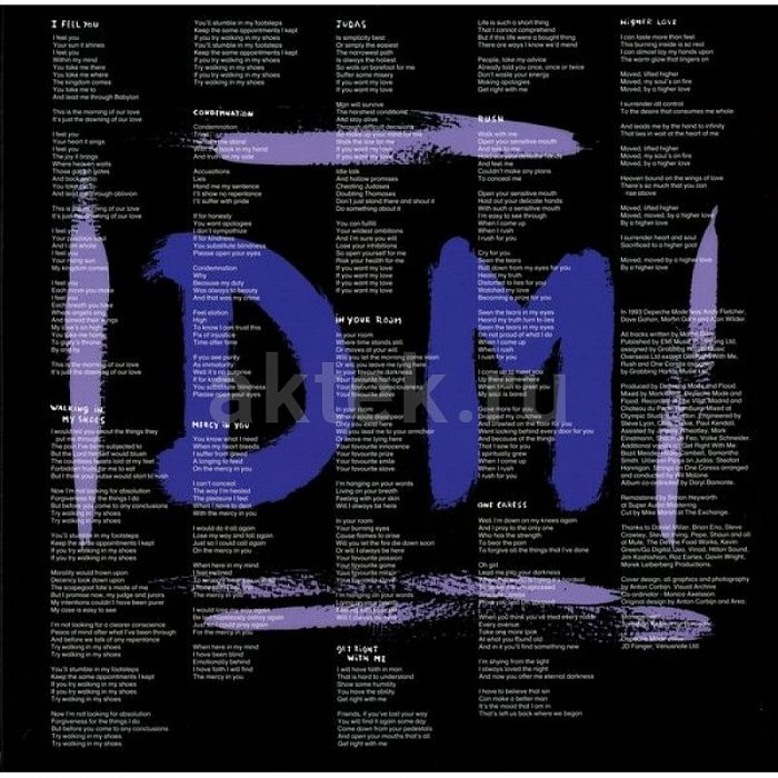Виниловая пластинка DEPECHE MODE - SONGS OF FAITH AND DEVOTION BLACK VINYL 12" 3