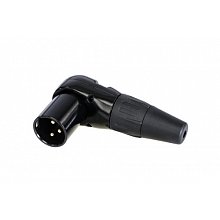 Rean RC3MR-B кабельный разъем XLR male, угловой, 3 контакта, чёрный