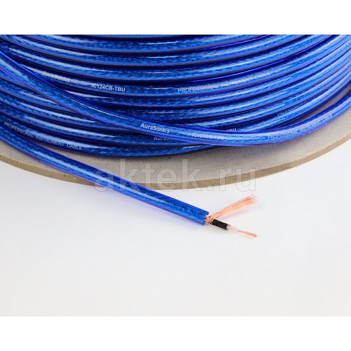 AuraSonics IC124CB-TBU инструментальный кабель Ø6 мм, 24 AWG, 0,22 мм² 2