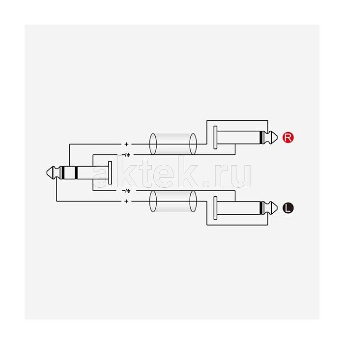 ROXTONE GPTC130/1 аудиокабель Jack 6,3–Jack 6,3, 1 м 3