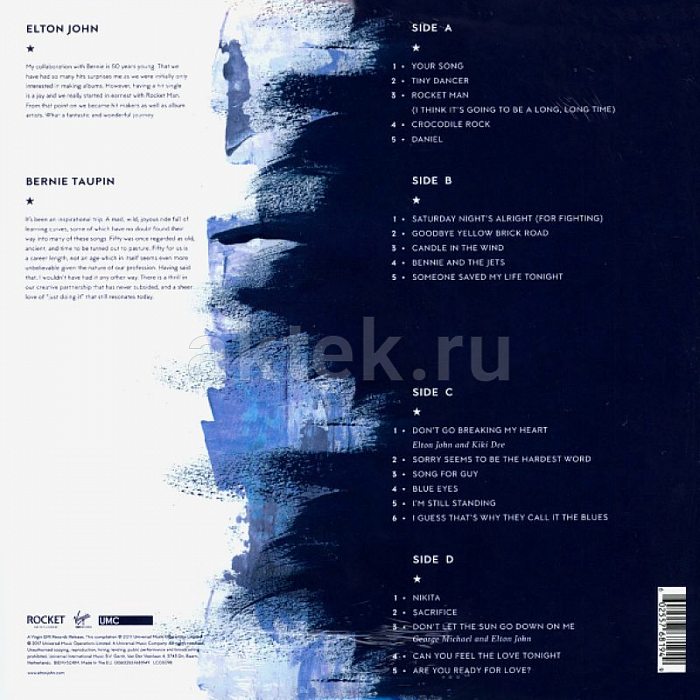 Виниловая пластинка ELTON JOHN - DIAMONDS BLACK VINYL 12" 2