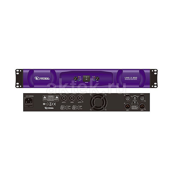 VOLTA LIVE 2.350 концертный усилитель мощности, 2×350 Вт, 2 канала