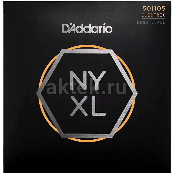 D'Addario NYXL50105 басовые струны, калибр 50-105, никелированная обмотка