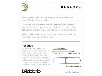 Трости для альт саксофона D`ADDARIO WOODWINDS DJR1030 RESERVE ASX- 10 PACK - 3.0 2