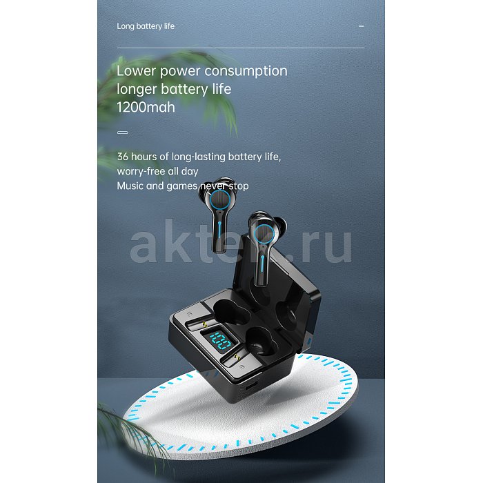 Беспроводные наушники Wireless headset M37 черный 8