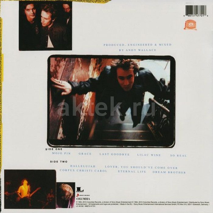 Виниловая пластинка JEFF BUCKLEY - GRACE 180 GRAM BLACK VINYL 12" 2
