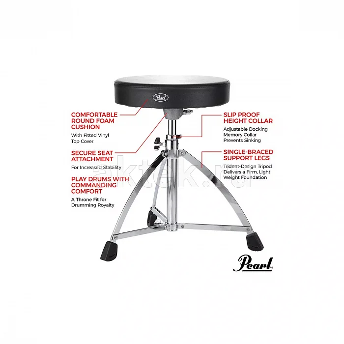 Pearl D-730S банкетка барабанщика, высота 400–580 мм 4