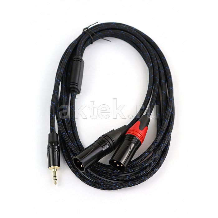 AuraSonics J35Y2XM-3 аудио Y-кабель jack 3,5 -> 2 x XLR, 3 м 3