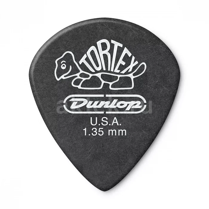 Dunlop 482P135 Tortex Pitch Black Jazz медиаторы, 1,35 мм