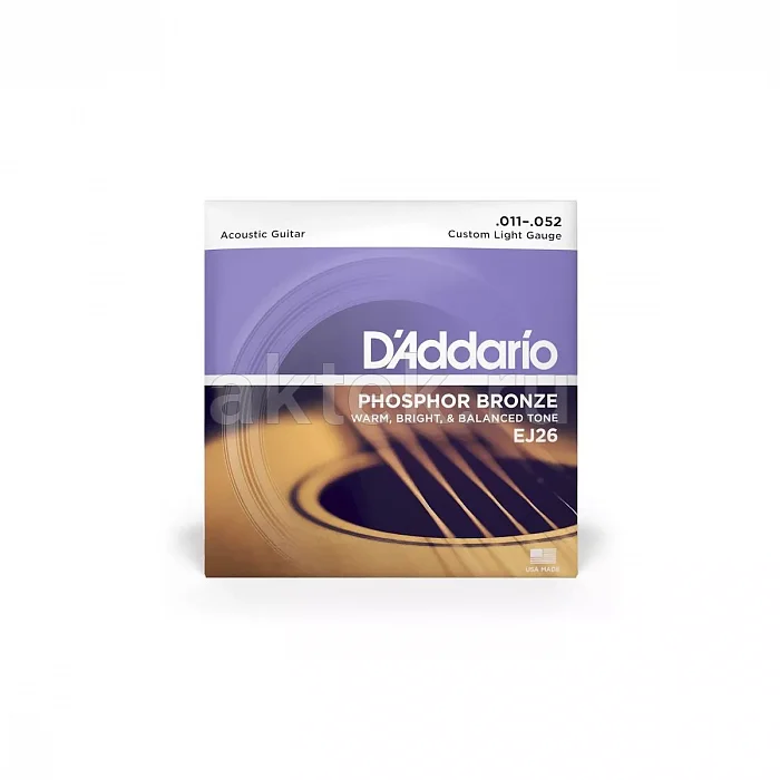 D'Addario EJ26 комплект струн, калибр 11-52, Light