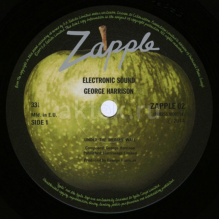 Виниловая пластинка GEORGE HARRISON - ELECTRONIC SOUND BLACK VINYL 12" 5