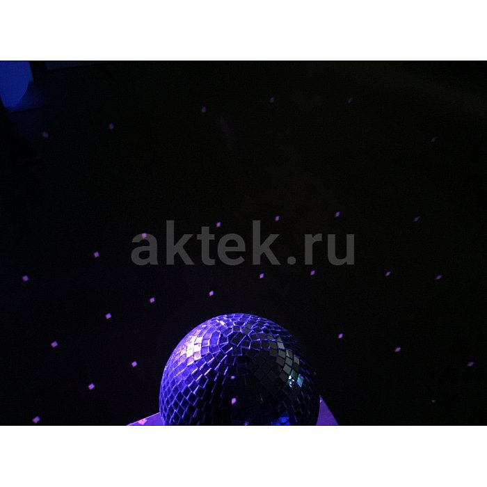 Набор: зеркальный шар 30см, мотор, цветной LED прожектор 6