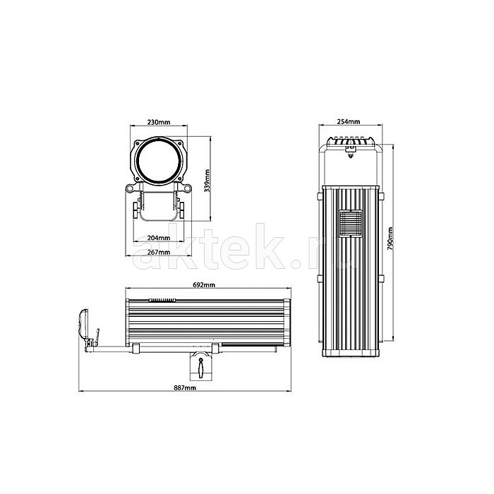 JEG 1543E LED FOLLOW SPOT 350E следящий прожектор, зум 7–13° 5
