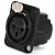 Neutrik NC3FD-LX-B панельный разъем XLR female, золоченые контакты