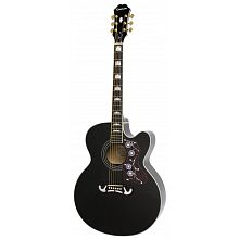 Гитара электроакустическая EPIPHONE EJ-200CE BLACK GLD 3