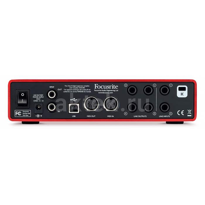 Аудиоинтерфейс FOCUSRITE Scarlett 6i6 2nd Gen 5