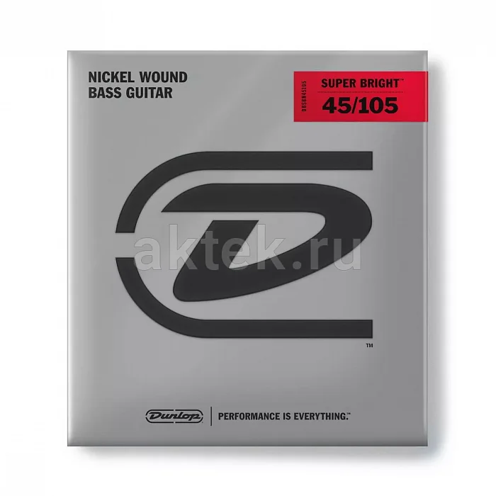 Dunlop DBSBN45105 Super Bright Nickel комплект струн, калибр 45-105