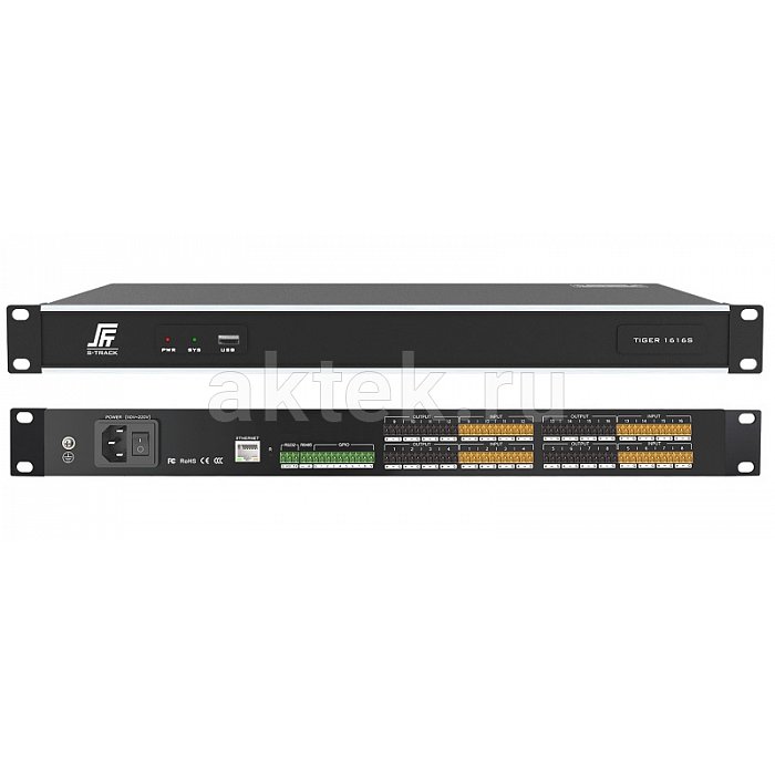S-Track TIGER 1616S цифровой аудиопроцессор 16 вх 16 вых, AFC