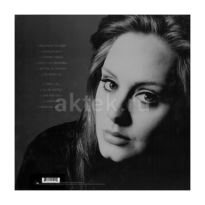 Виниловая пластинка ADELE - 21 180 GRAM BLACK VINYL 12" 2