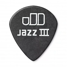 Dunlop 482P135 Tortex Pitch Black Jazz медиаторы, 1,35 мм 3
