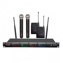VOLTA US-4X (716.90/629.40/614.15/524.00) радиосистема с головным микрофоном, 2 микрофона