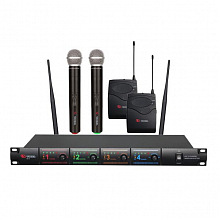 VOLTA US-4X (716.90/629.40/614.15/524.00) радиосистема с головным микрофоном, 2 микрофона