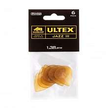 Dunlop 427P138 Ultex Jazz III 6Pack медиаторы, 1,38 мм