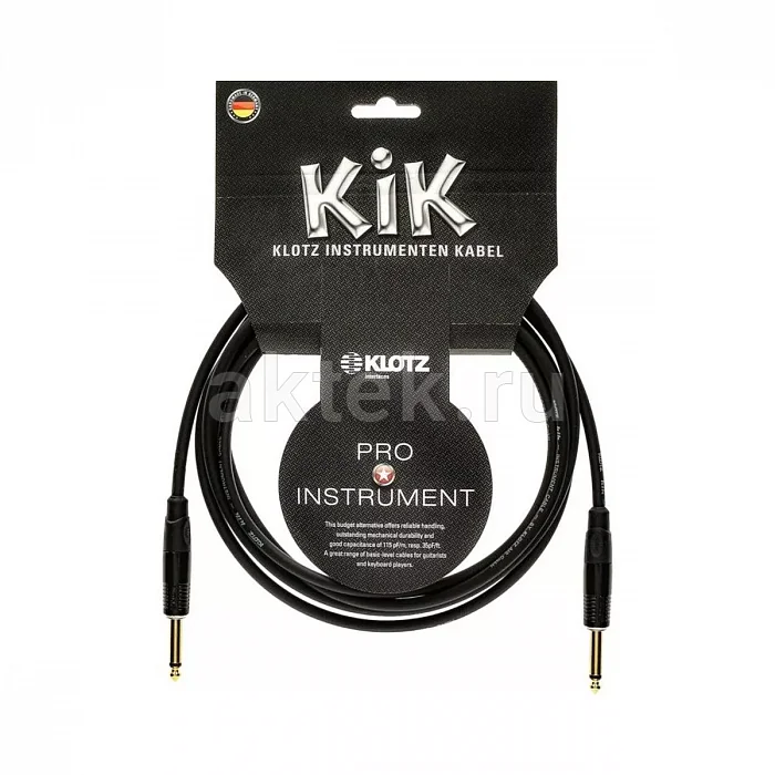 Klotz KIKKG1.5PPSW инструментальный кабель, 1,5 м, спиральный экран
