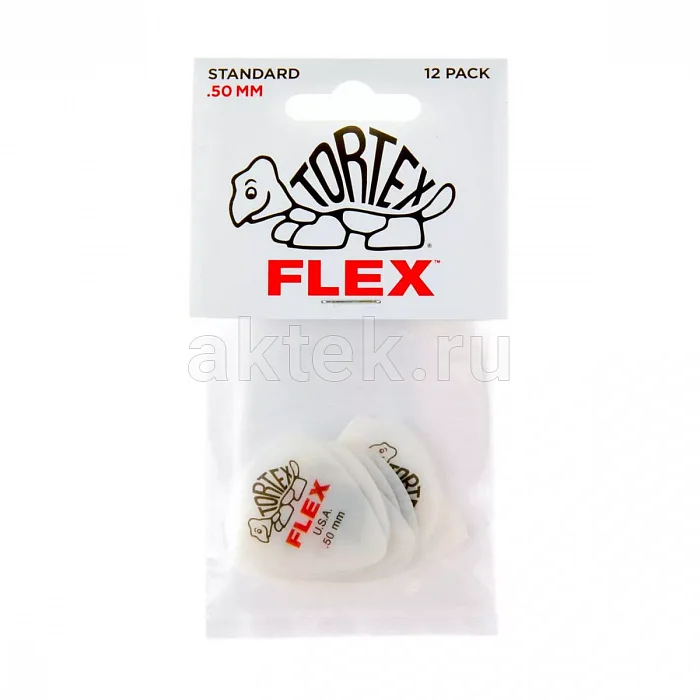 Dunlop 428P050 Tortex Flex Standard 12Pack медиаторы, 0,5 мм 3