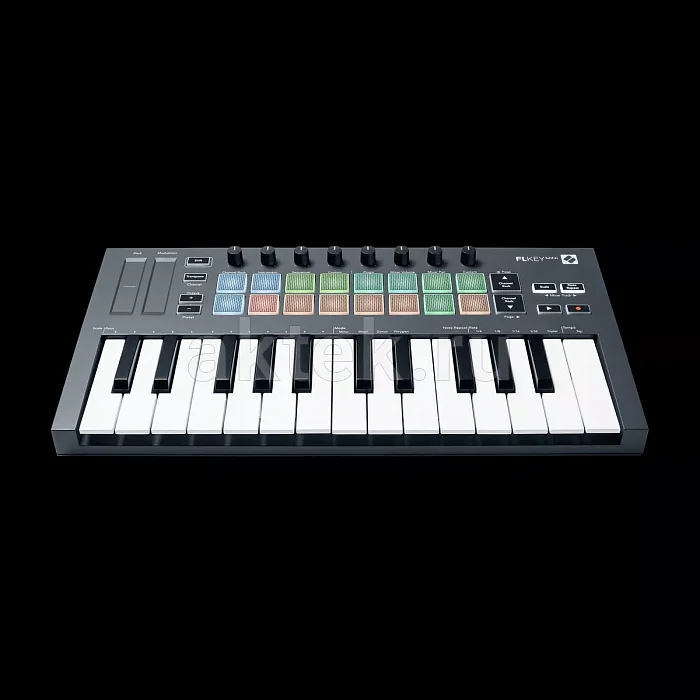 Novation FLkey Mini MIDI-клавиатура, 25 мини-клавиш, 16 RGB-пэдов