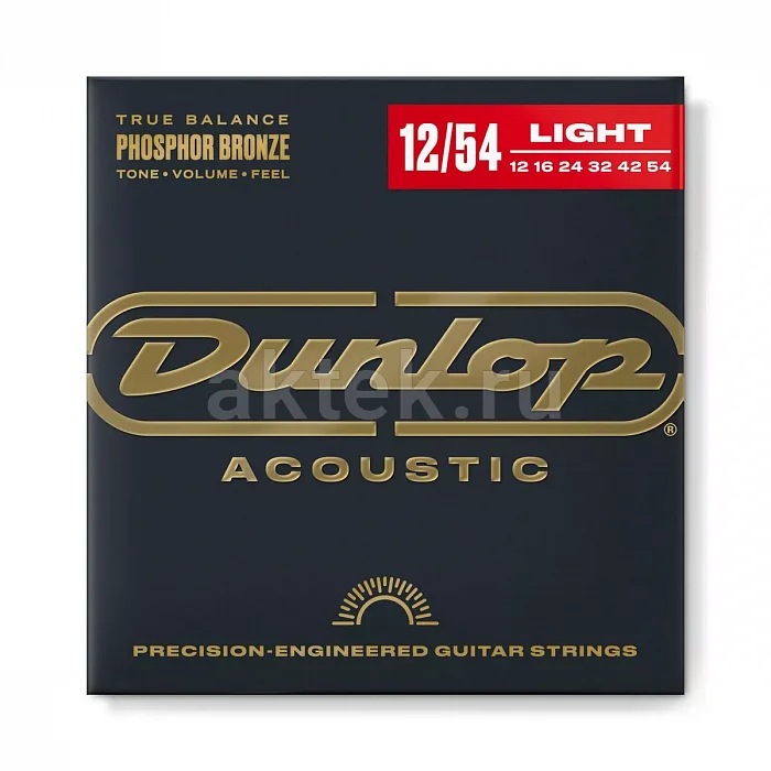 Dunlop DAP1254 Phosphor Bronze комплект струн, калибр 12-54