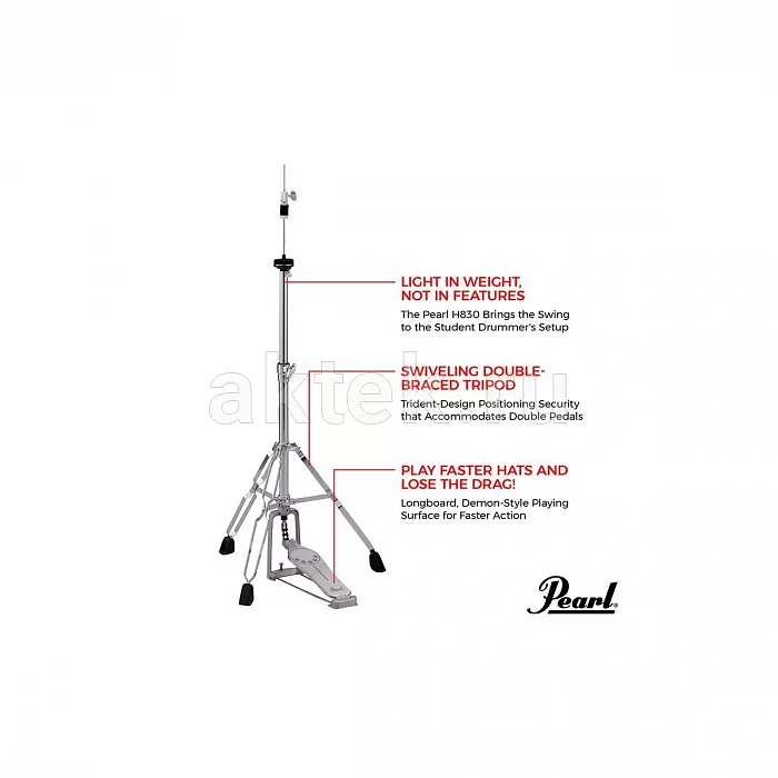 Pearl H-830 стойка хай-хэта с цепным приводом 6