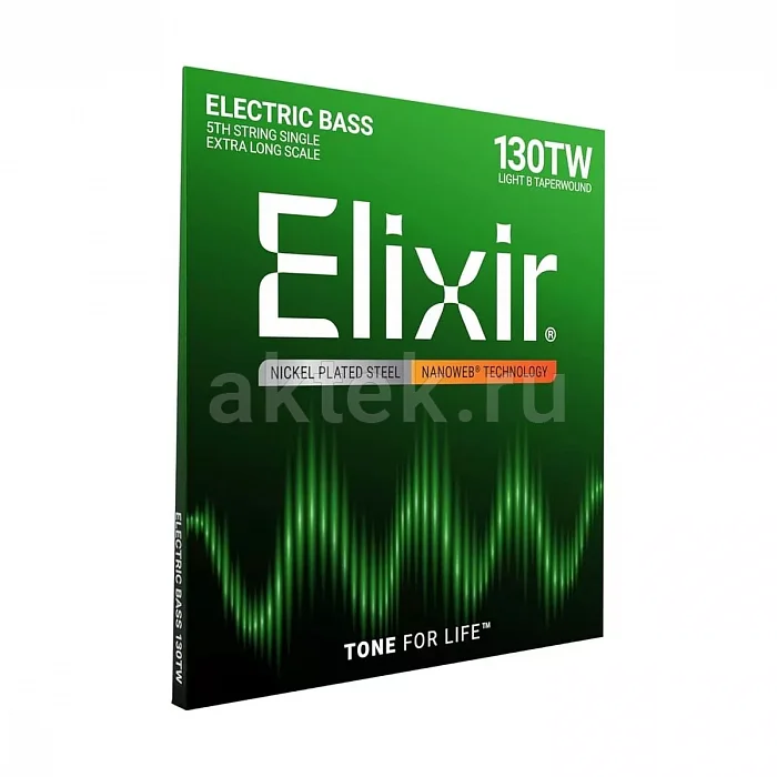 Elixir 15433 NanoWeb отдельная струна для бас-гитары, 130XL